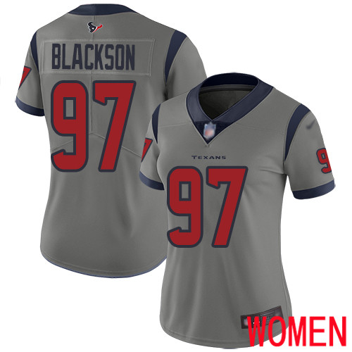 Houston Texans Limited Gray Women Angelo Blackson Jersey NFL Football #97 Inverted Legend